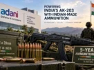 Adani Defence AK-203 ammunition supply deal announcement graphic