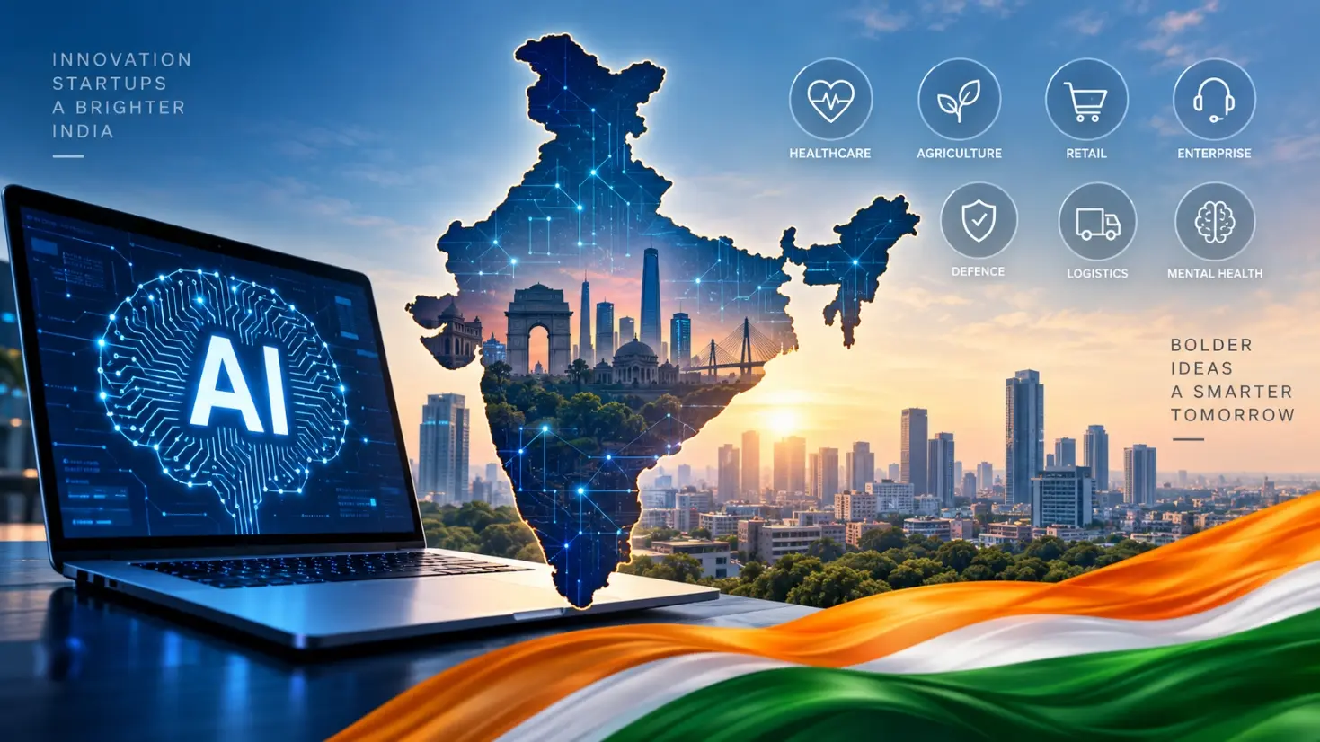 Top 25 AI startups in India 2026 lineup graphic
