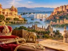 Royal Families in India - Illuminated Umaid Bhawan Palace in Jodhpur, one of the royal palaces of India now run partly as a heritage hotel