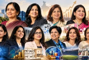 Graphic listing the top 10 richest self-made women in India and their businesses